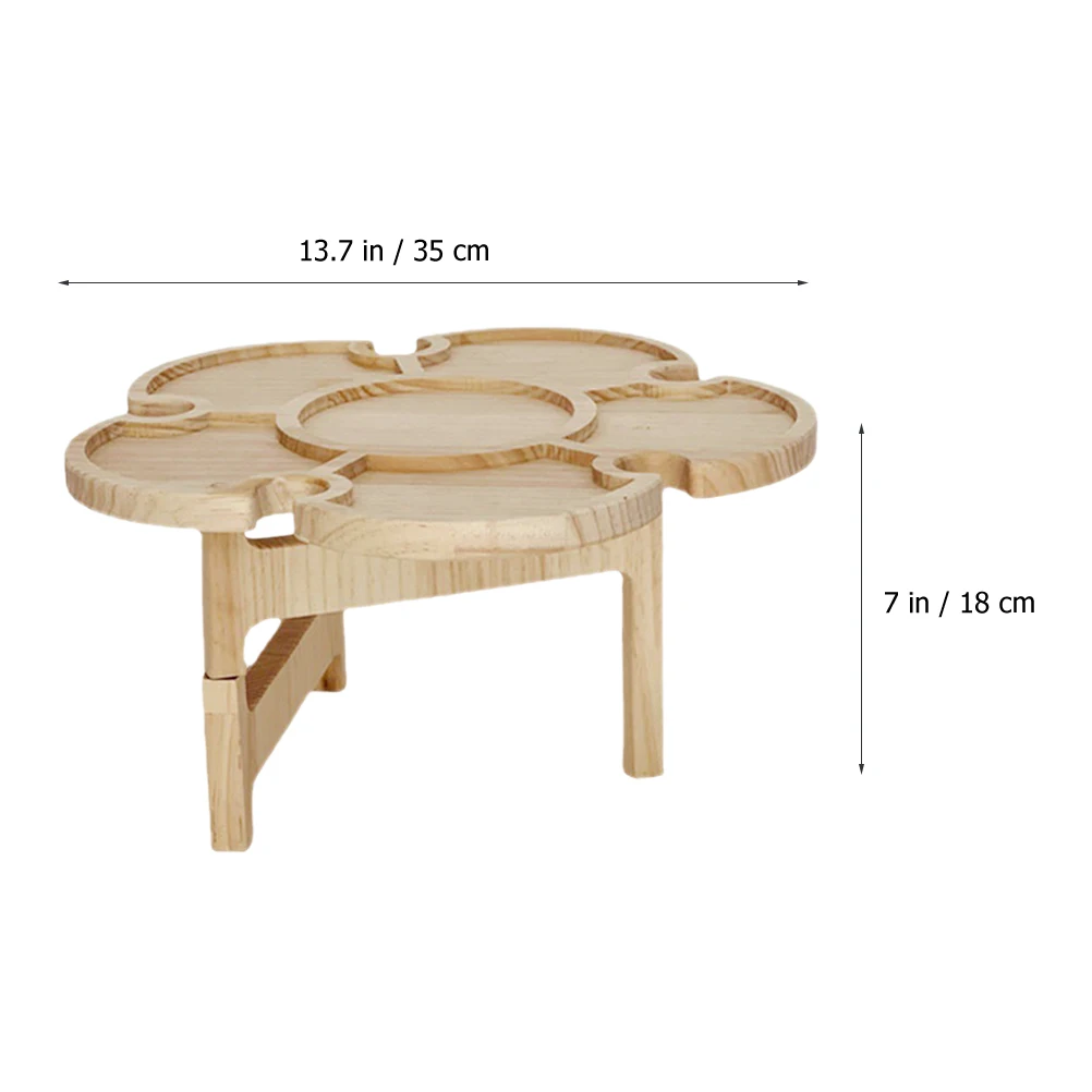 

Portable Wooden Outdoor Folding Wine Table Picnic Desk Multi-Function Storage Lightweight Easy Carry For Camping Beach Gifts