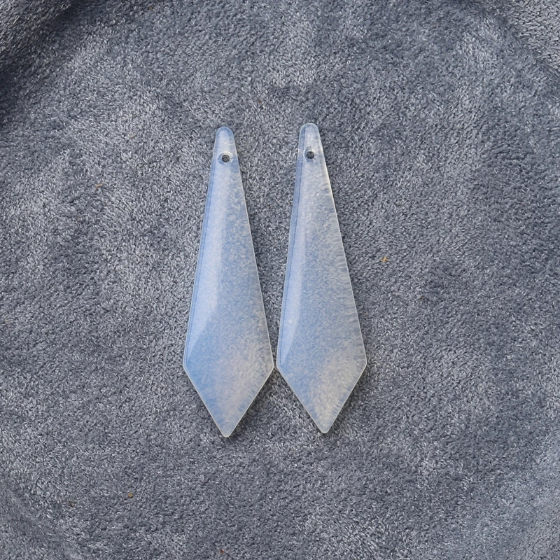 Women's Fashion Opalite Earring Beads Trendy Gemstone Jewelry Accessory for Stylish Collectors  39x11x4mm 3.9g