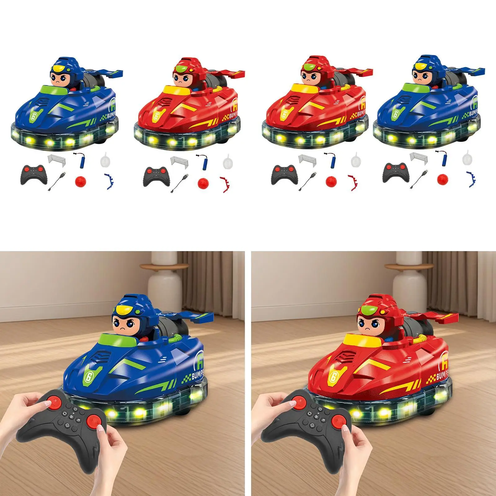 

RC Bumper Car Toy Creative RC Battle Race Car for Adults Festivals Birthday