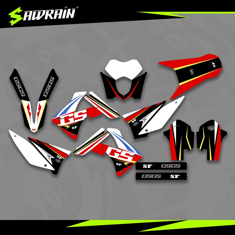 

Sawrain Motorcycle Graphics Backgrounds Decal Stickers Kits for GASGAS 10-11EC MC 01