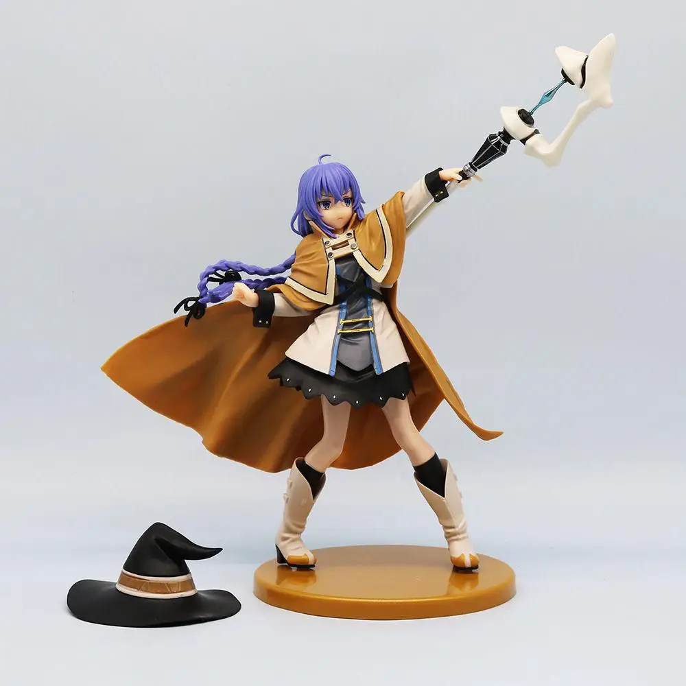 

Jobless Reincarnation Anime Roxy Magician Dress Up Raise The Staff Kawaii Pvc Model Desktop Ornament for Fans Collectibles Toy