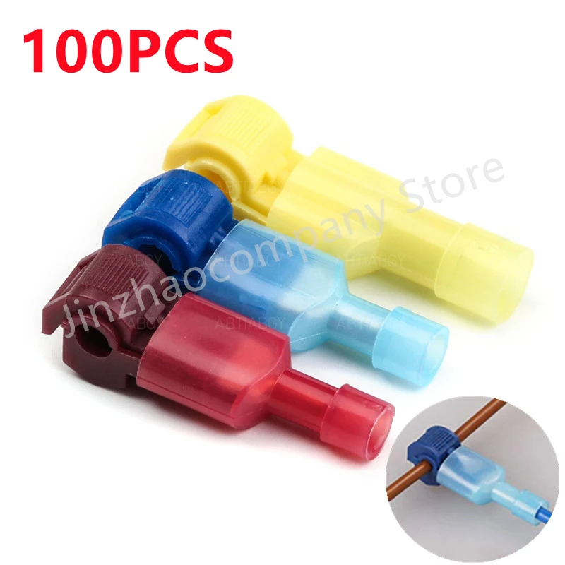 10/20/50/100 peças conector t-tap conector de cabo elétrico rápido snap emenda bloqueio terminal de fio à prova d' água terminal de fio de crimpagem