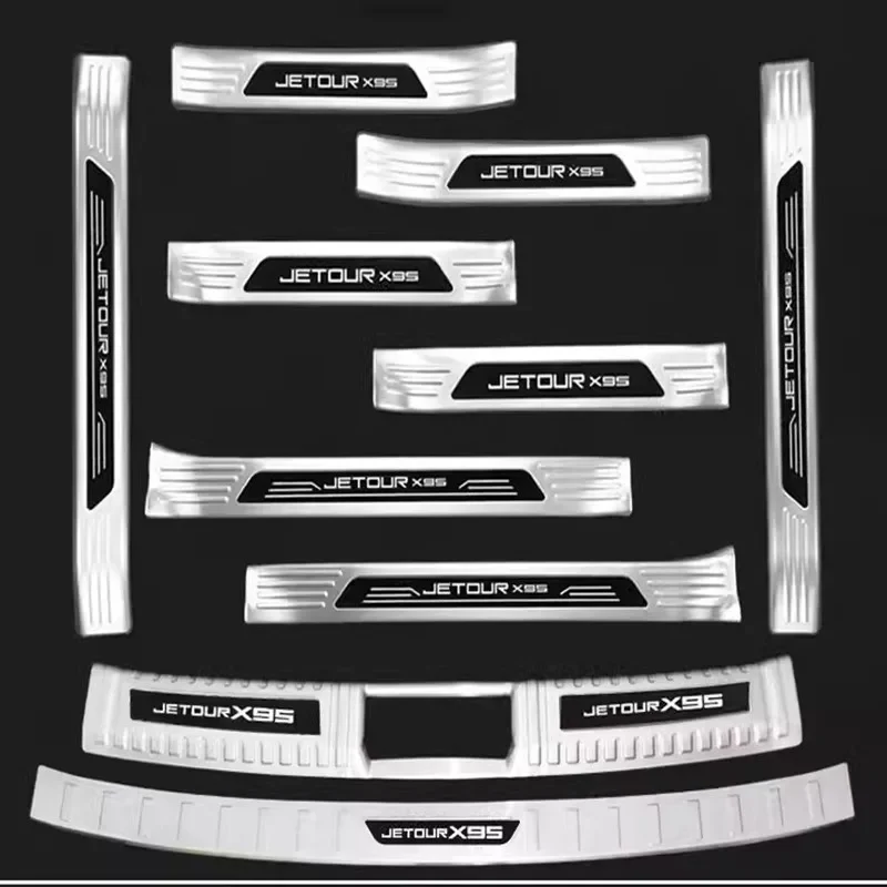 For Chery JETOUR X95 2020 Special Decorative Door Sill Strips Trunk Decorative Strips Rear Guard Car Accessories Beautiful