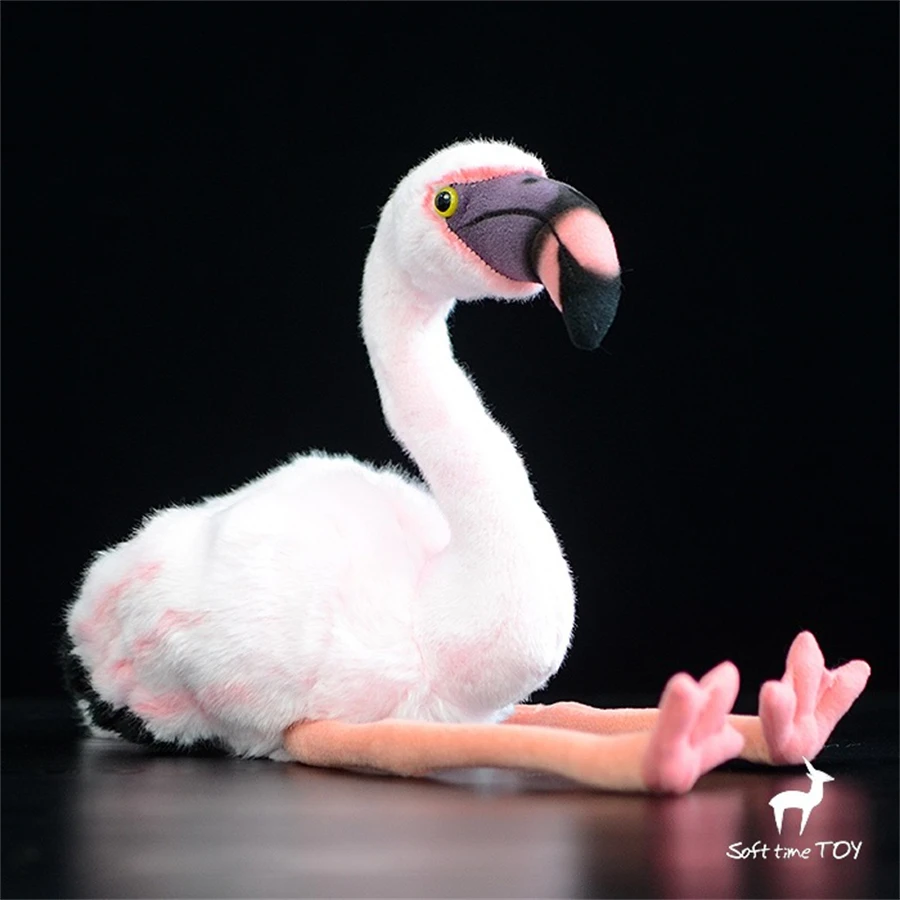 Flamingo High Fidelity Anime Cute Plushie Bird Plush Toys Lifelike Animals Simulation Stuffed Doll Kawai Toy Gifts