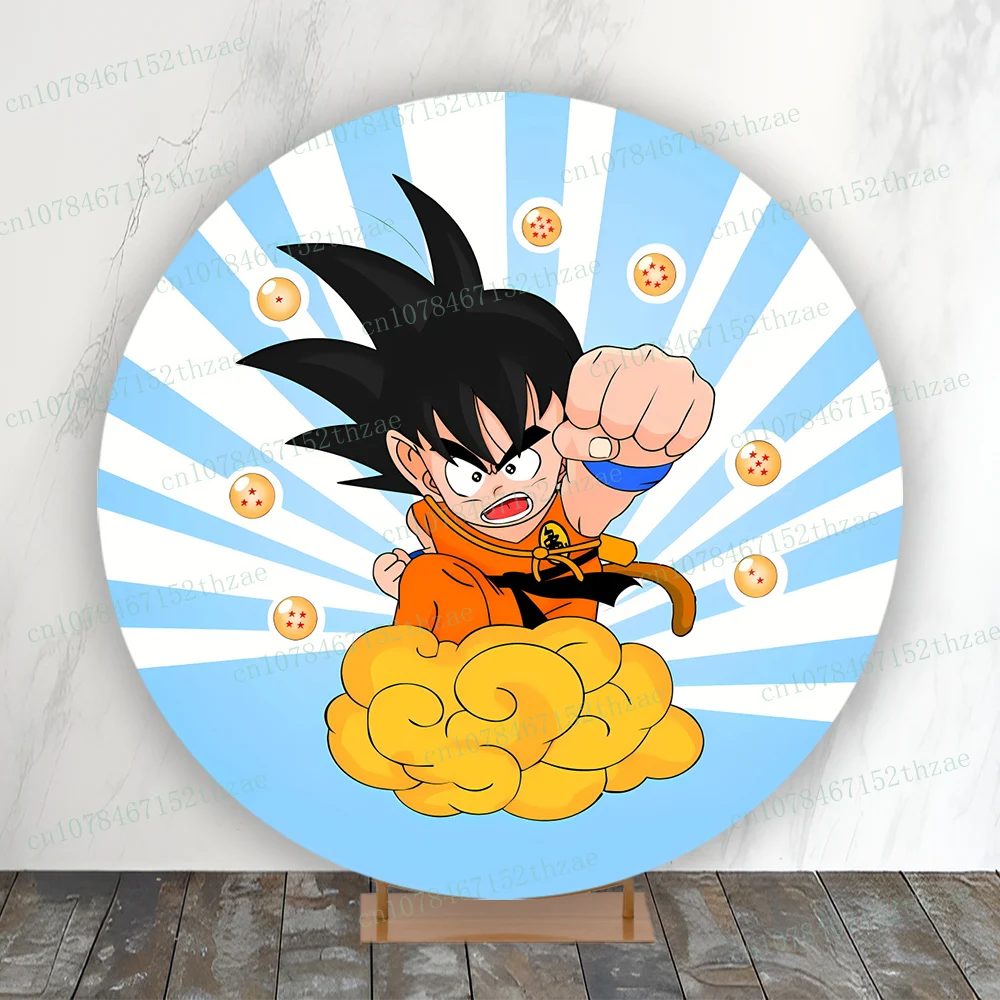 Dragon ball Baby Shower Round Photography Backdrop Birthday Party Photo Background Banner Decoration