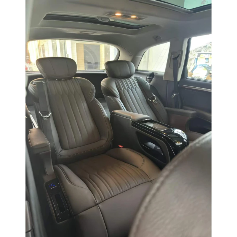 

For Audi Q7 Upgrade Aviation Seat | Electric Adjustment, Footrest, Ventilation, Heating, Massage | Black / Beige / Brown