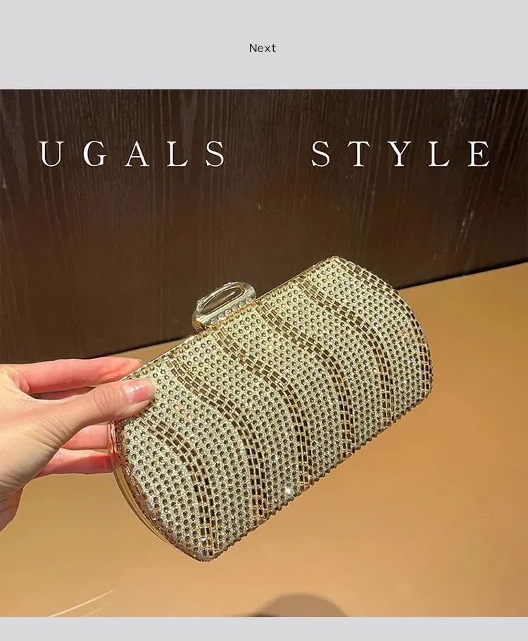 Glitter Rhinestones Clutch Purse For Wedding Party Banquet Luxury Evening Bag Bling Shiny Women Handbag Shoulder Crossbody Bag