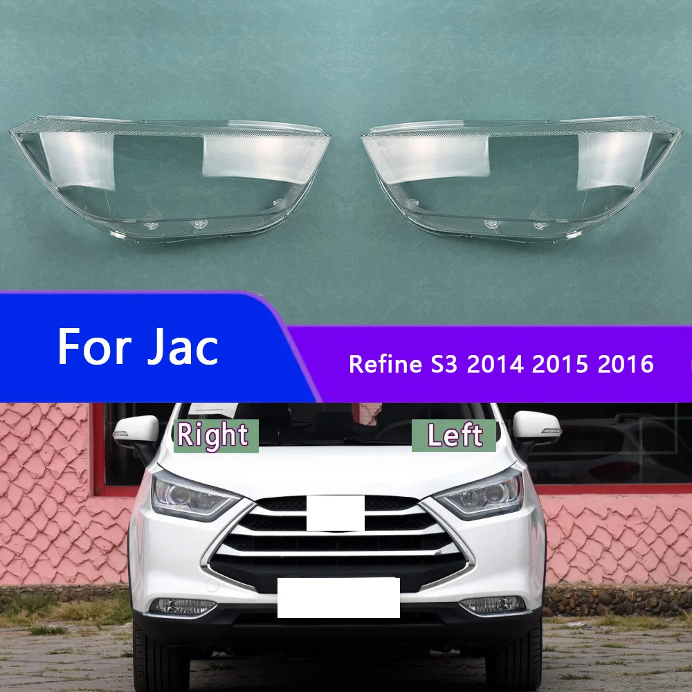 

For Jac Refine S3 2014 2015 2016 Headlight Cover Transparent Headlamp Shell Lens Replace Original Lampshade Plexiglass