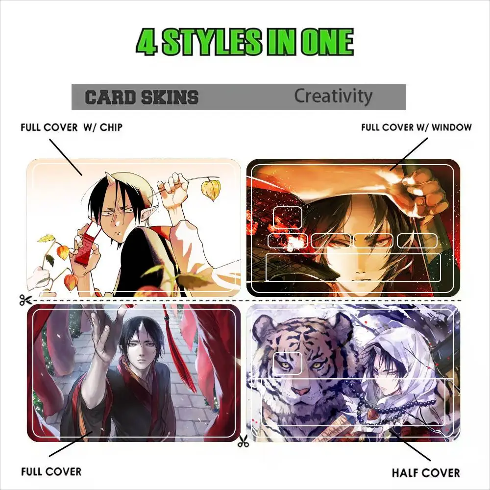 Hozuki's Coolheadedness Anime  Sticker Film Tape Skin for Credit Card Debit Card Waterproof Stickers Cartoon