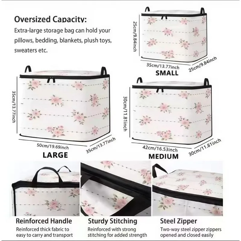 Christmas Style Ornaments Storage Box With Lid Seasonal Decor And Storage Durable Flip-Top Multi-Purpose 2d Printing
