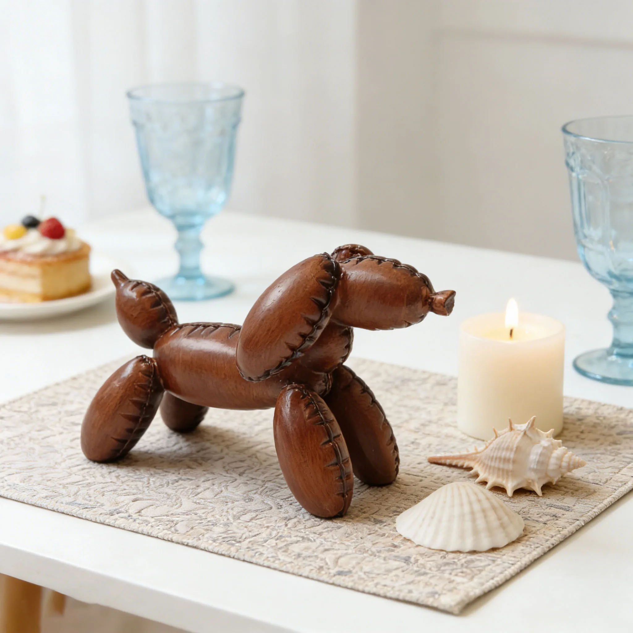 

1 шт. Статуэтка собаки-шарика в скандинавском стиле, декоративное украшение из смолы для дома и офиса, подарок для любителей искусства