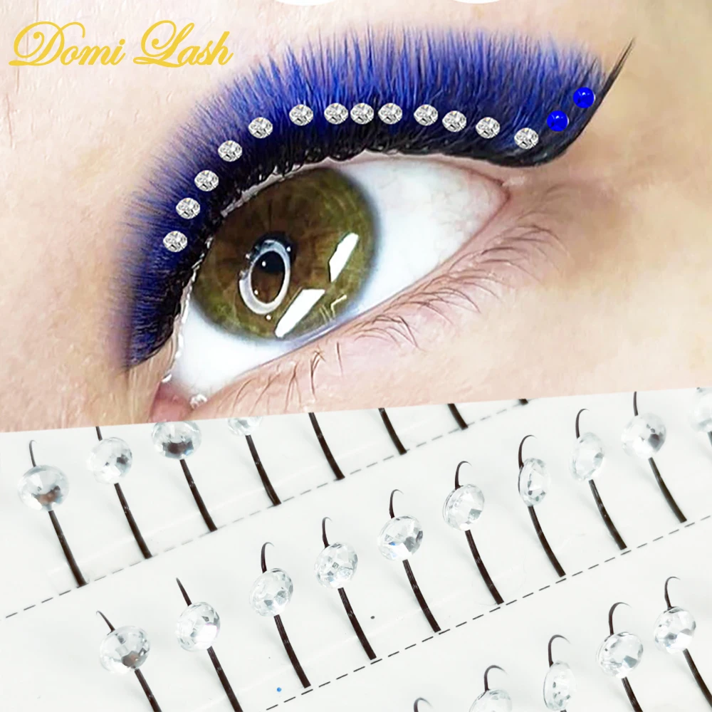 Domi Mix Color Diamond Eyelash Extensions Glitter Spikes Fairy Individual Lashes Faux Mink Cilios Beauty Health Makeup Tools