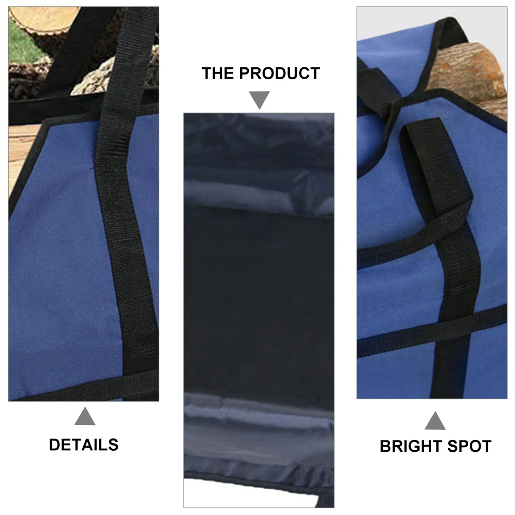 

1pc Heavy Duty Firewood Storage Bag Container Large Capacity Wood Carry Pouch For Fireplace Stove Camping Outdoor Oxford