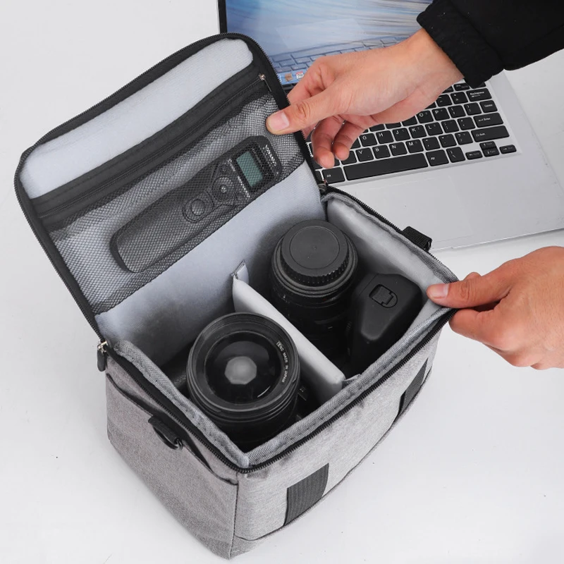 Universal Nylon DSLR Camera Bag for Sony Nikon Canon Panasonic DSLR Cameras Portable Shoulder Bag Case Camera Accessories image 3