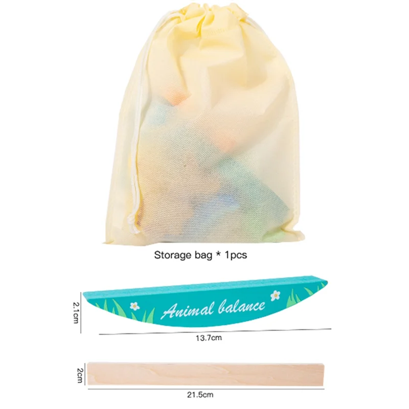 A19Q-Boys Girls Wooden Animal Blocks Stacking Toy Kids Birthday For Boy Girl Age 2-6 Educational Toys Fine Motor Balance Game