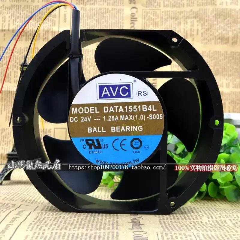For Taiwan AVC DATA1551B4L 17250 24V 1.25A three-wire speed measurement server, cabinet fan