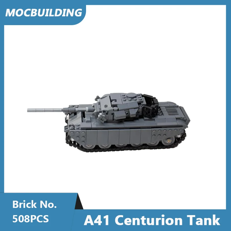 MOC Building Blocks A41 Centurion Tank DIY Assembled Bricks Military Weapon Creative Educational Collect Toys Xmas Gifts 508PCS