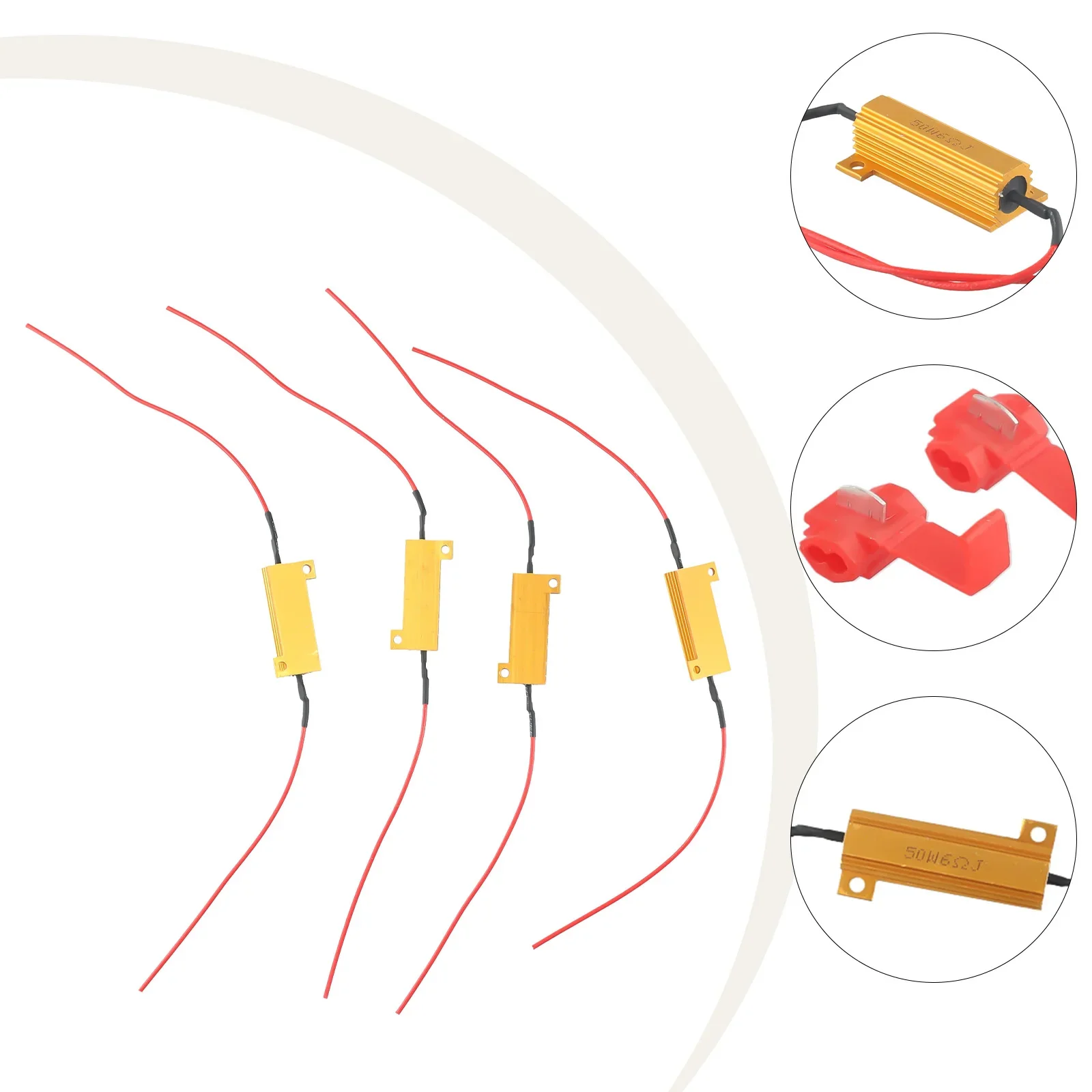 

Error Code Load Resistors Decoder Trucks Fix Signal T-Taps Equipment Car Accessories Blinker Bulb Flash Golden