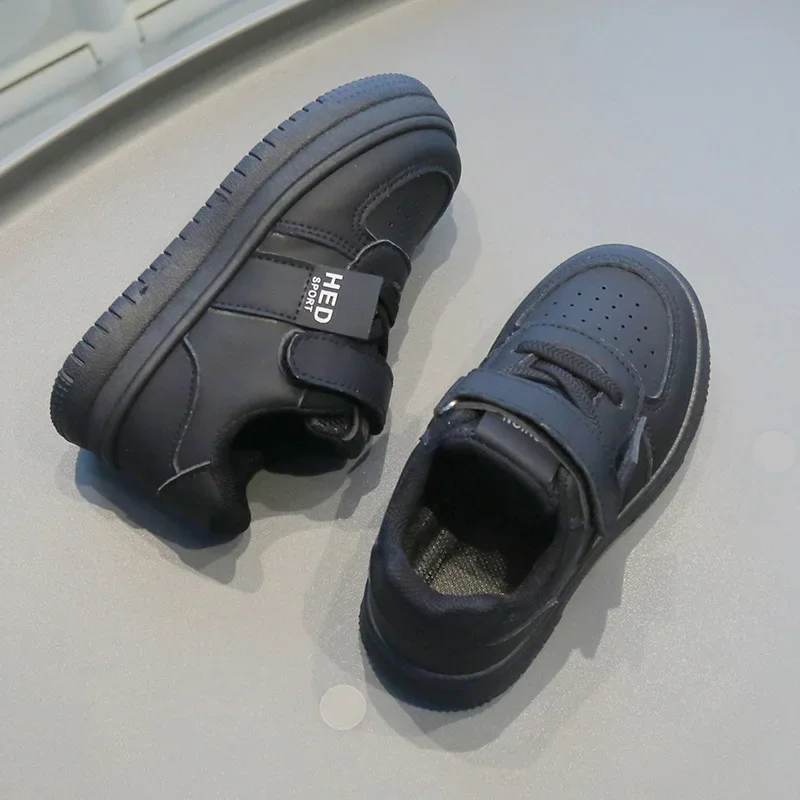 

Children Spring Autumn Casual Board Shoes Children Soft-soled Shoes Low Top Sport Shoes Kid Velcro Round Toe Neutral Solid Color
