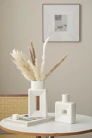 Square Vase Rustic Home Decor Minimalist Nordic Boho Style for Living Room, 16