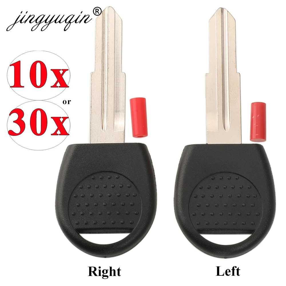 

jingyuqin 10/30pcs Blank Transponder Car Key Shell Case Cover Fob for Chevrolet AVEO Sail Lova (can install chip)