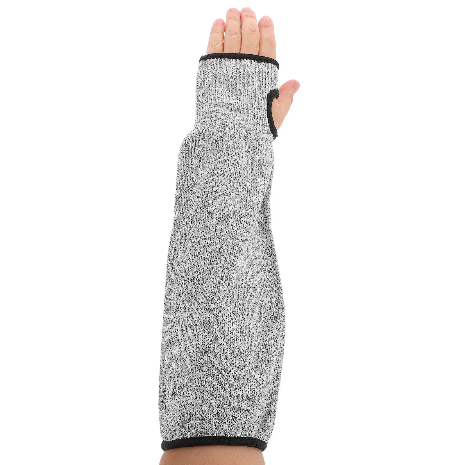 

2Pcs Cut Resistant Arm Sleeves Level 5 Abrasion Protection Thumb Hole Design Lightweight Breathable Gardening Welding Industrial