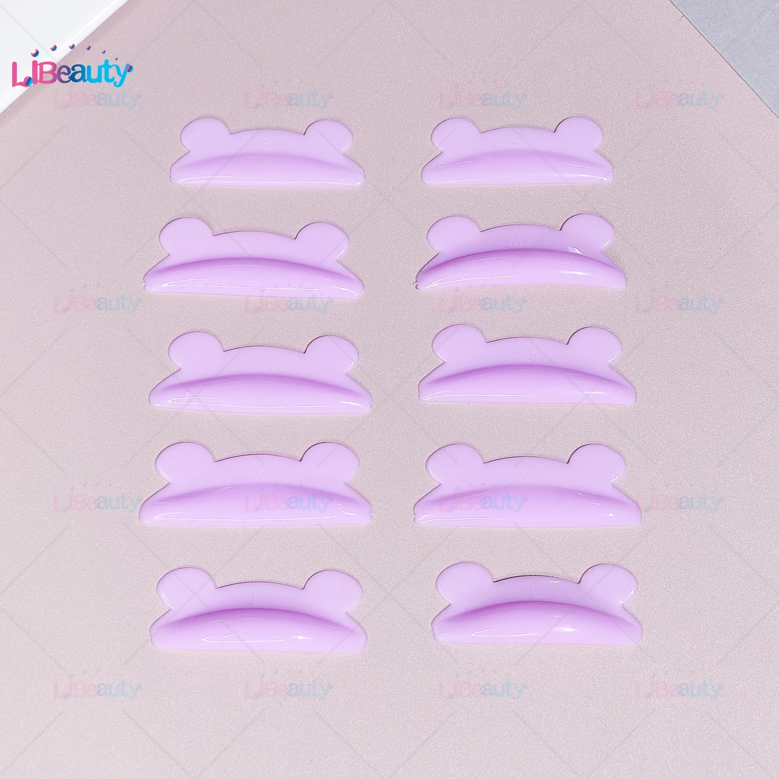 Libeauty 5 Pair Glue Free Silicone Eyelash Perm Pads Sticky Lash Lift Shield Lifting 3D Eyelash Curler Accessories Makeup Tools