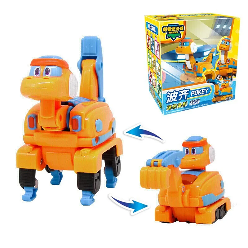 Transformation Dinosaur Toys for Kids, Min Gogo Dino, ABS Deformação Carro, Figuras de Ação do Avião, REX PING VIKI TOMO, Presente Mais Novo