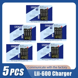 5PCS LiitoKala Lii-600 LCD Display Battery Charger For 3.7V 1.2V 18650 26650 21700 26700 AA AAA Test battery capacity