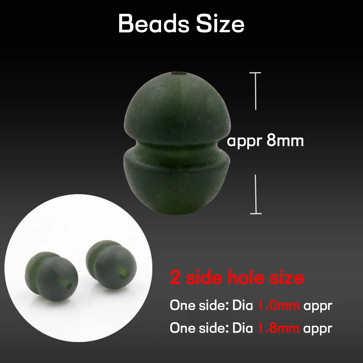 Jigeecarp 15pcs Carp Fishing Accessories Carp Fishing Beads Heli Chod Beads for Helicopter Rigs Carp Fishing Terminal Tackle