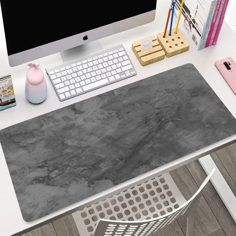 

XXL Mouse Pad 900x400 Gray Maouspad Computer Mats Large Mousepad Marble Keyboards Accessories Offices PC Setup Deskmat Gaming