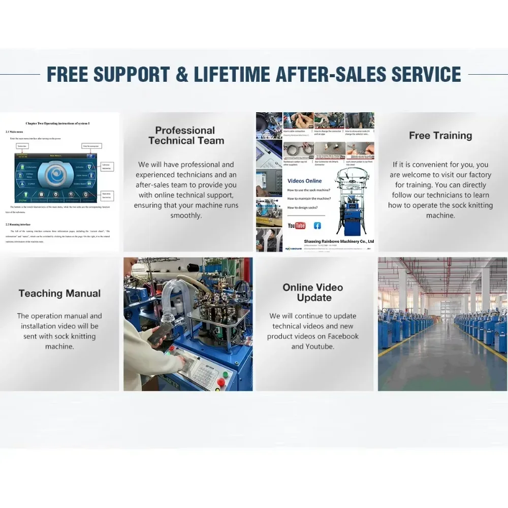 Machine à chaussettes RB-6FTP, fabrication automatique, Machine circulaire Rainbowe à tricoter