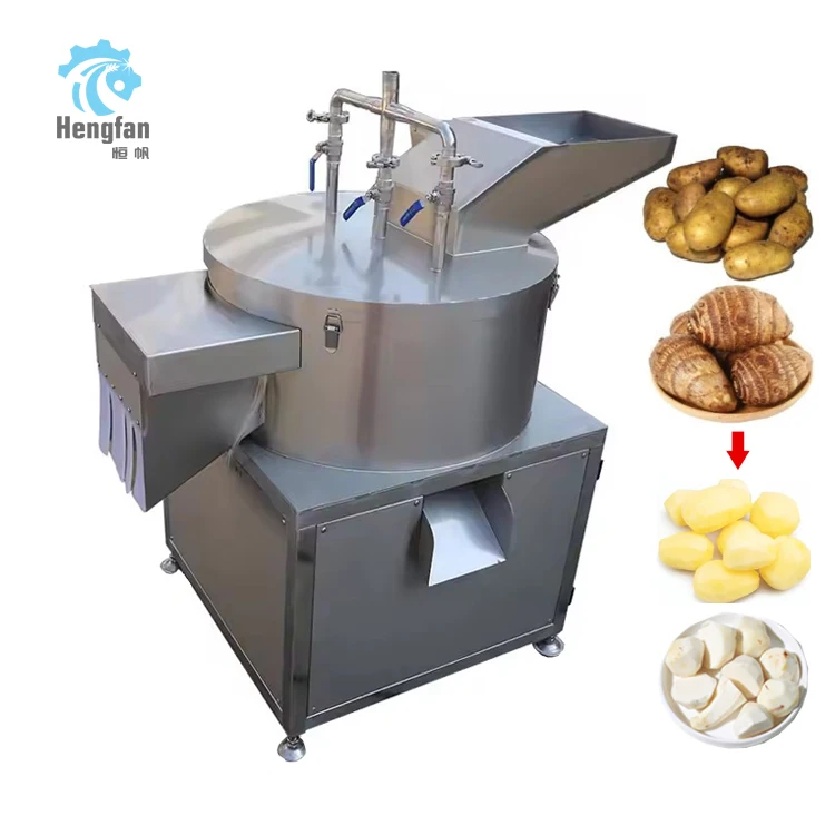 Commercial Fully Automatic Ginger Coconut Peeling Machine Kitchen Yam Tapioca Vegetable Cleaning Peeling Machine