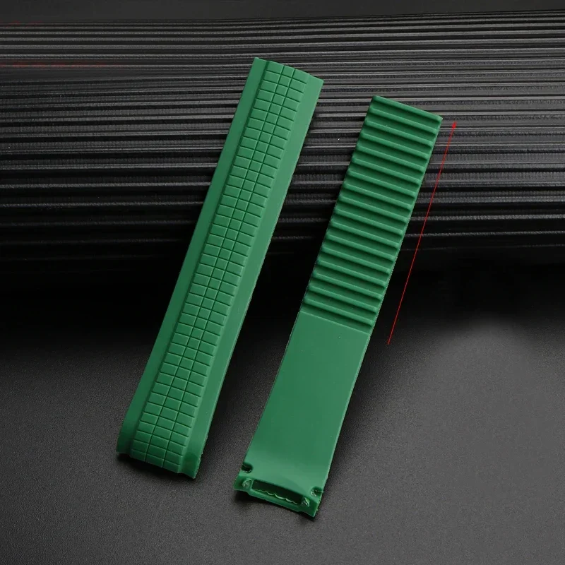 لينة المطاط حزام (استيك) ساعة Aquanaut يناسب باتيك فيليب سيليكون 5164A 5167A 5168A 21 مللي متر للطي مشبك ساعة الأشرطة