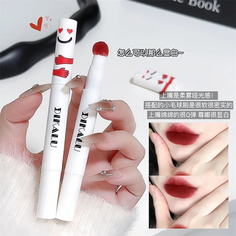 Lip Mud Powder Cream Matte Liquid Lipstick Brick Red Velvet Finish Long Wear No Smudge for Fair Skin Essential
