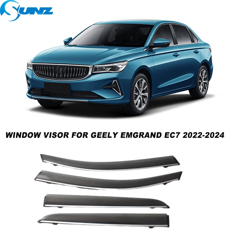 Window Visor For Geely Emgrand EC7 Sedan MK4-SS11 2022 2023 2024 Car Window Trim Visors Rain Guard Door Visor Vent  Deflectors