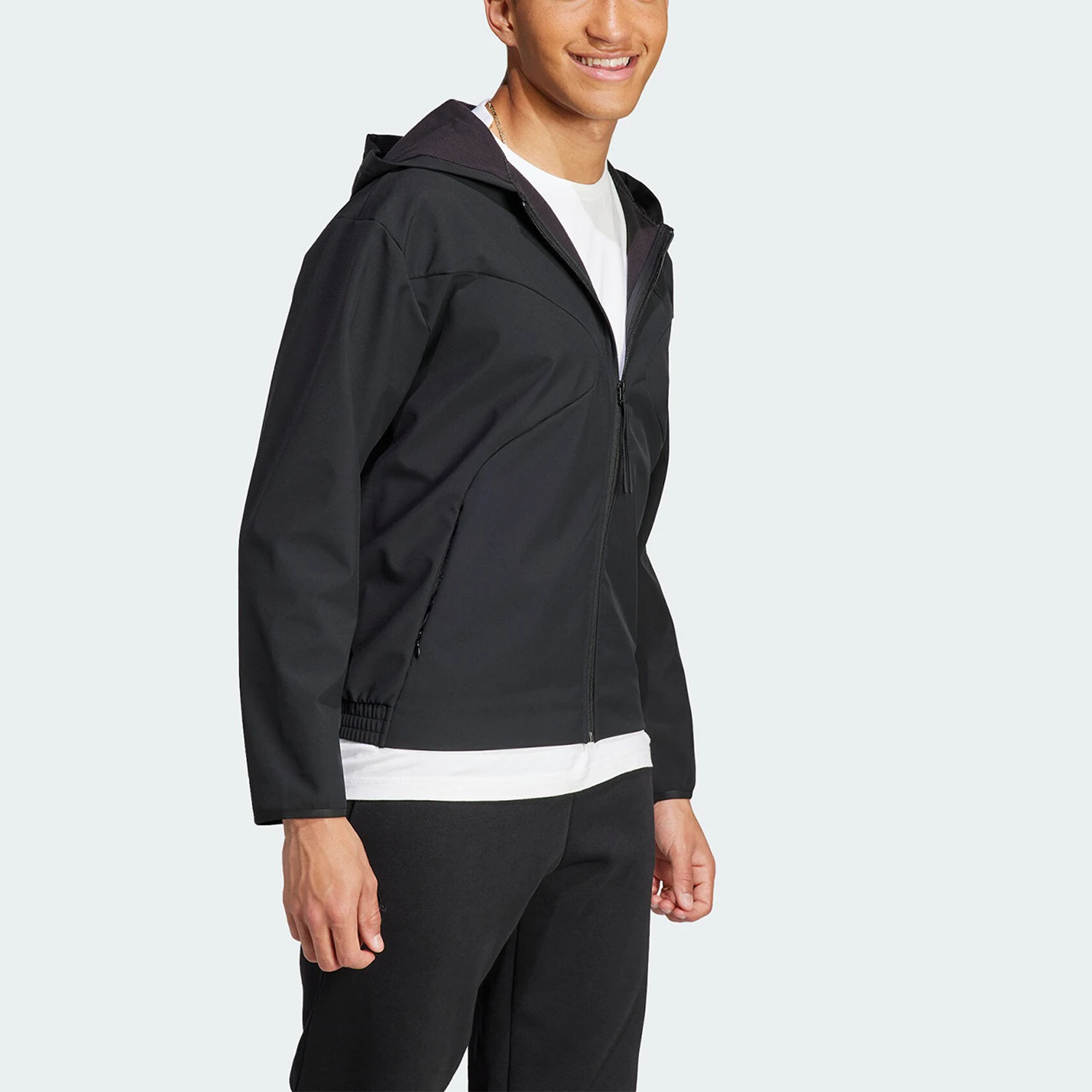Adidas Official Genuine 2023 Autumn New Men's Woven Hooded Jacket IJ6092