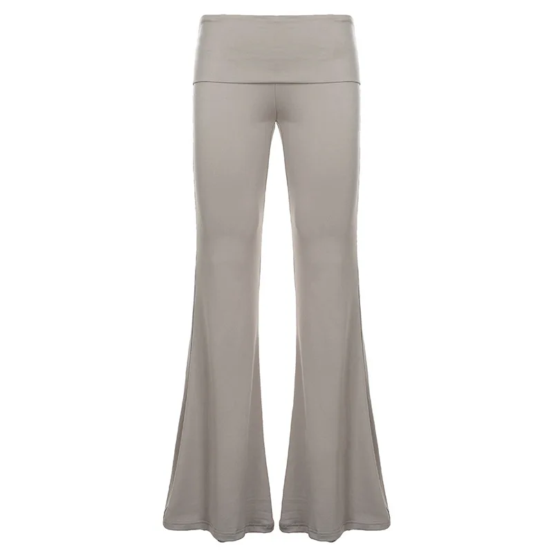 Retro fashion embroidered micro flared pants for women spicy girls street style casual pants