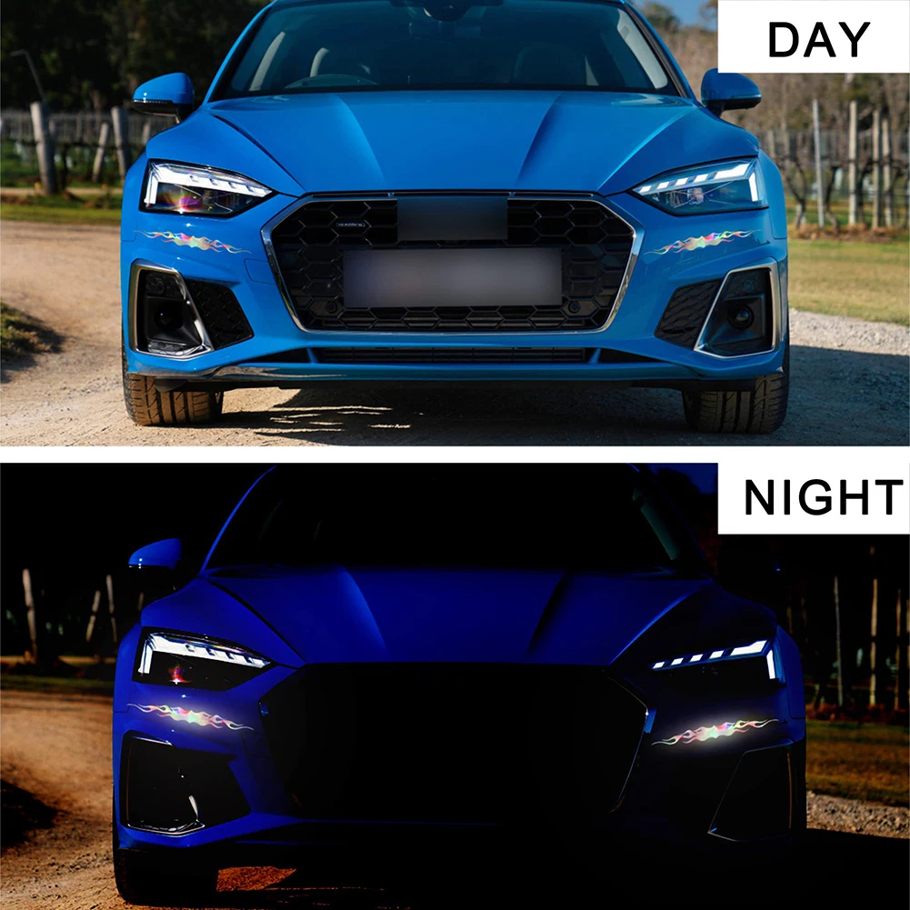 Flame Sticker Car Stickers Car Decoration Reflective Sticker 4 Pcs 5.9\\\\\\\'\\\\\\\' Flame Car Exterior Parts DYI Decoration