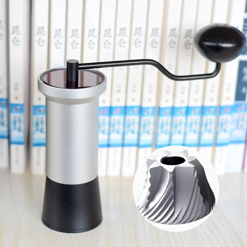 

38mm 7core burr Jaffee M40 portable manual coffee grinder magnetic suction powder cup