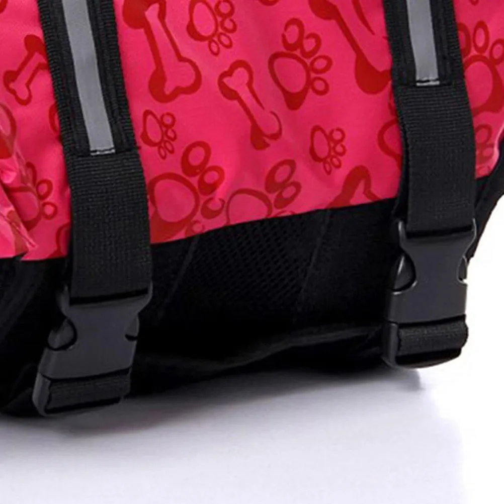 Preserver L Pink Top Class Dacron Pet Life Jacket Reflective Strap Strong Handle Quick Release Hook Loop Buoyant