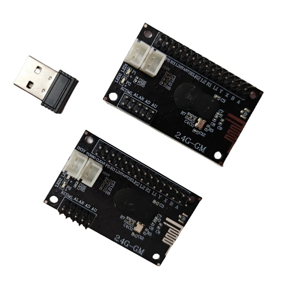 

T88C 2,4G беспроводной 2-плеерный аркадный USB аркадный джойстик с нулевой задержкой, кодер, печатная плата для DIY, детали аркадной игровой консоли