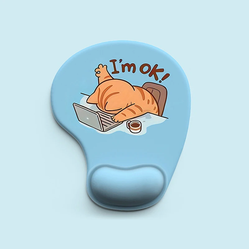 1pc Cartoon Animal Silicone Wrist Pad Mouse Rest Desk Mat Mouse Pad Stain-resistant Computer Accessories