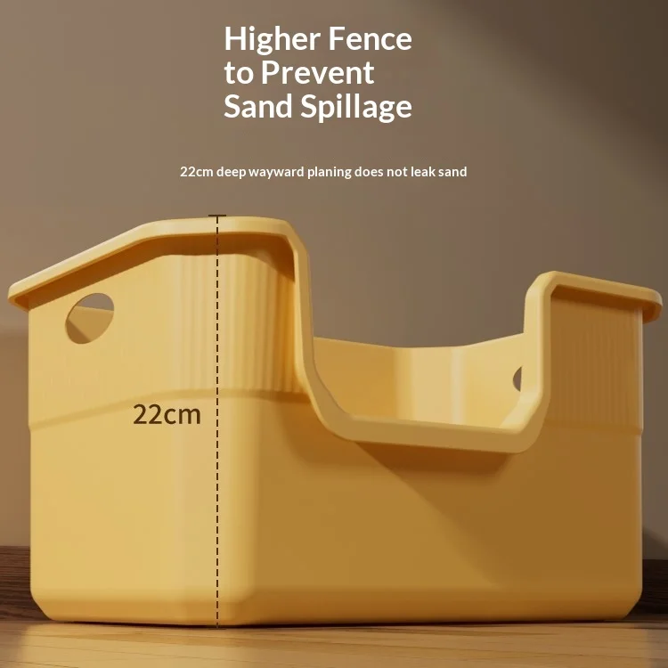 Pet supplies cat litter box oversized anti-splash cat toilet deodorant giant open cat litter box extra large