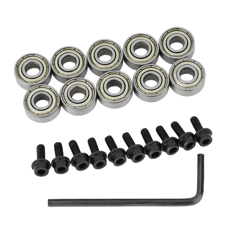 Hex Key Wrench Router Bit Bearing Rolamentos de Esferas de Fixação Guia Montado Router Bits 11 Pcs Grupo 127 mm