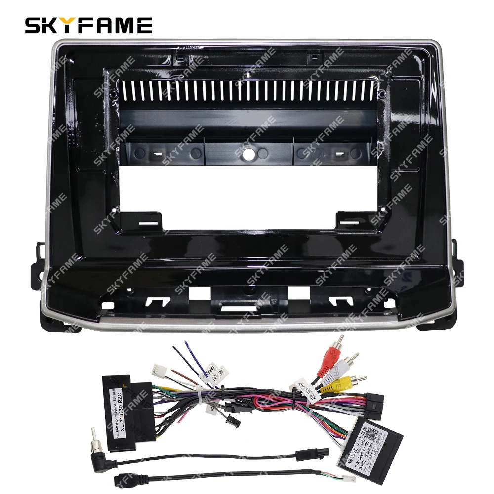 SKYFAME Car Frame Fascia Adapter Canbus Box Decoder Android Radio Dash Fitting Panel Kit For Jeep Compass