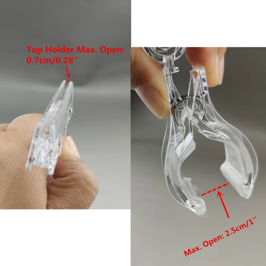 20 Buah Klip Tanda Tampilan Plastik POP Kertas Tanda Kartu Label Harga Tempat Tag Iklan Lapisan Karet Di Dalam