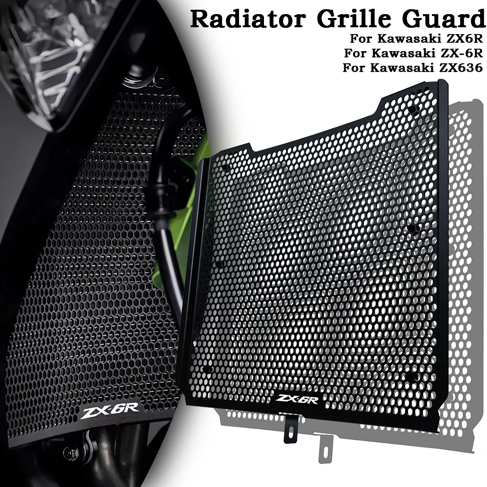 

ZX6R Radiator protective cover For Kawasaki ZX-6R ZX636 Motorcycles Radiator Grille Guard Cover ZX-6R Motorcycles Radiator Guard