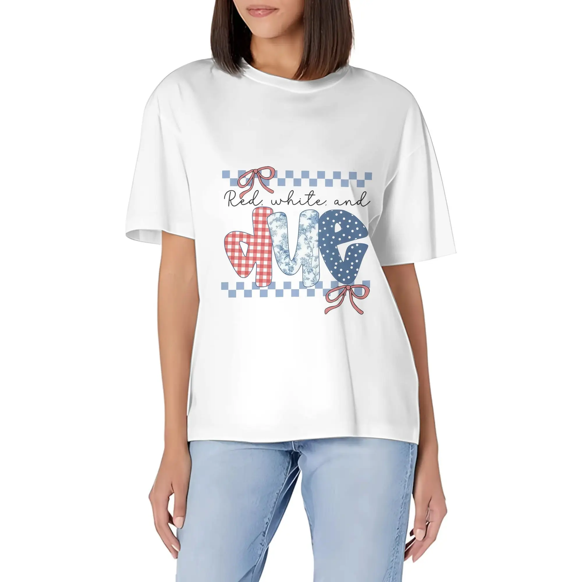 Artsadd Pregnancy Announcement Shirt Red White And Due Patriotic Maternity Tee July Fourth Shirt For Mom To Be Spring And Summer Casual Crew Neck T Shirt Super Soft Summer Breathable Perfect Valentines Day Gift For Mom Couple Family And