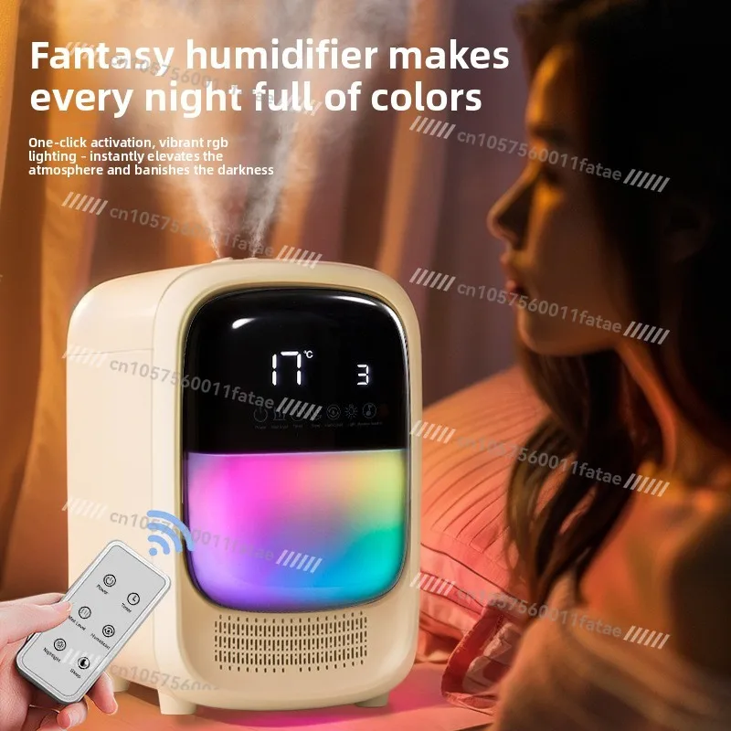 

3.5L Desktop Humidifier, Double Spray Heavy Fog Bluetooth Music